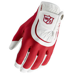 Wilson Staff Fit All Golf Glove - White Red